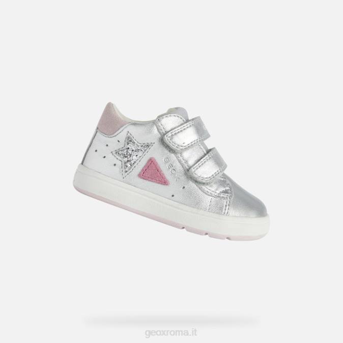 biglia bambina FX0W1643 argento/fucsia Geox