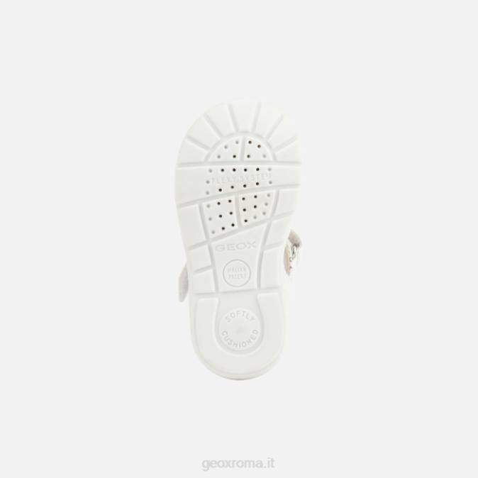 elthan bambina FX0W1516 bianco/argento Geox