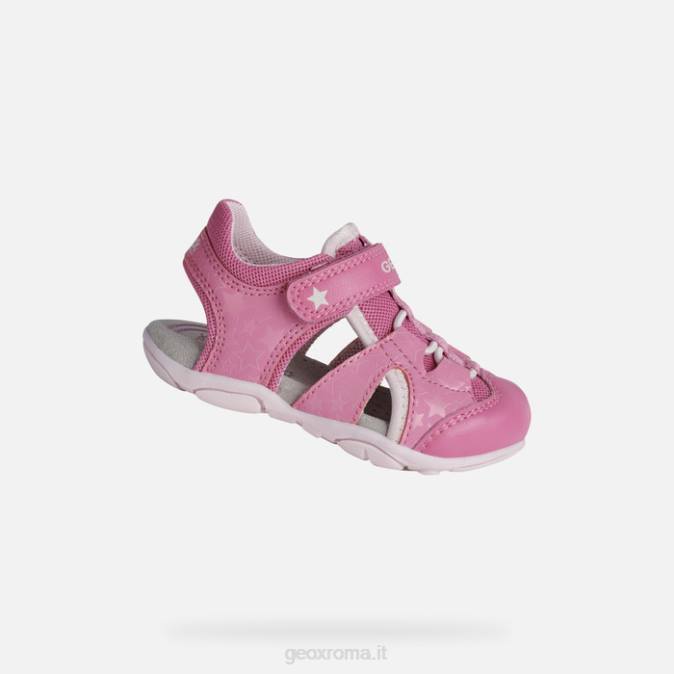sandalo agasim bambino FX0W1513 fucsia/rosa Geox