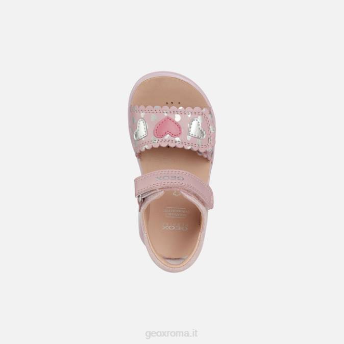 sandalo delhi bambino FX0W1521 rosa/argento Geox