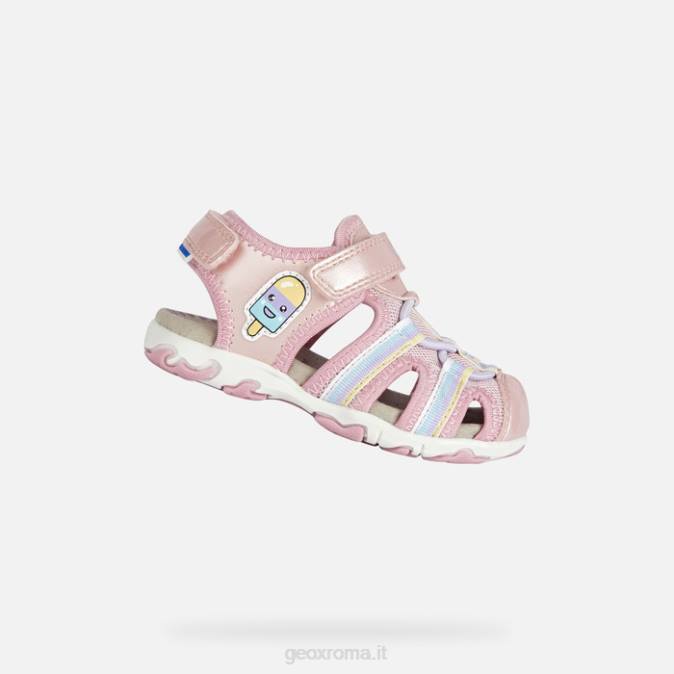 sandalo flaffee bambino FX0W1441 rosa chiaro Geox