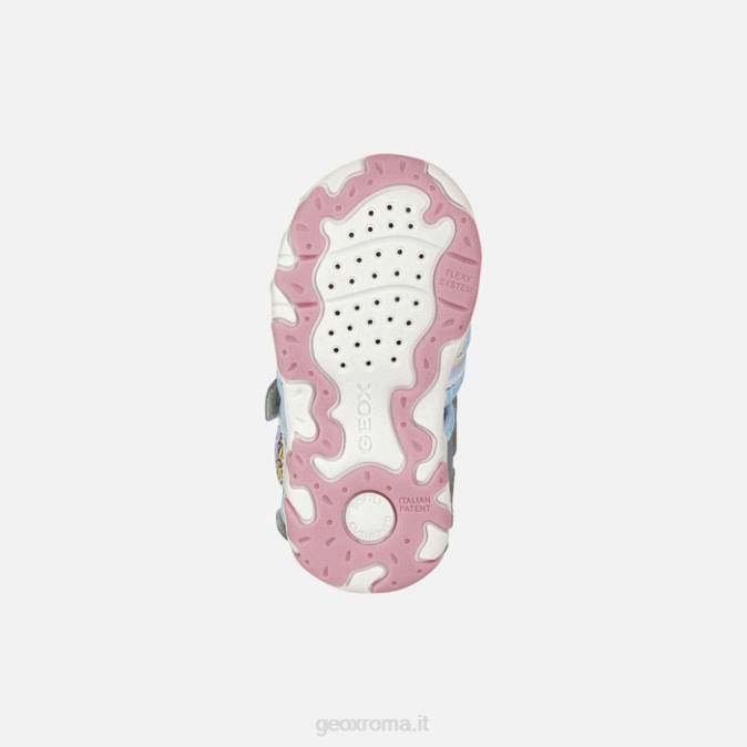 sandalo flaffee bambino FX0W2013 argento Geox