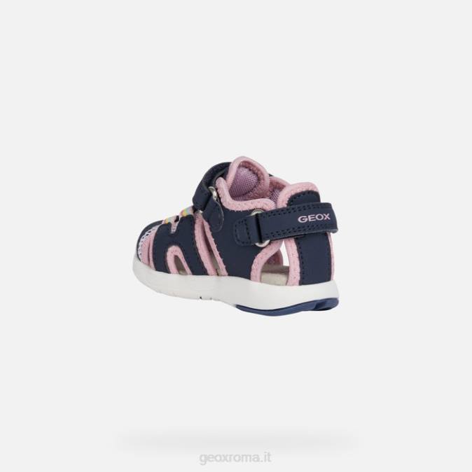 sandalo multi bambino FX0W1468 blu marino/multicolore Geox