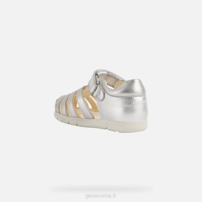 sandalo tutto bambino FX0W2036 argento Geox