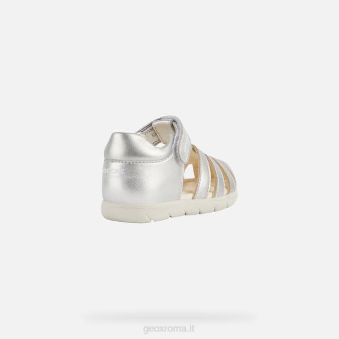 sandalo tutto bambino FX0W2036 argento Geox