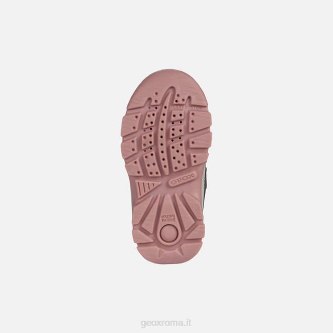 flanfil abx bambino FX0W1490 grigio scuro/rosa Geox