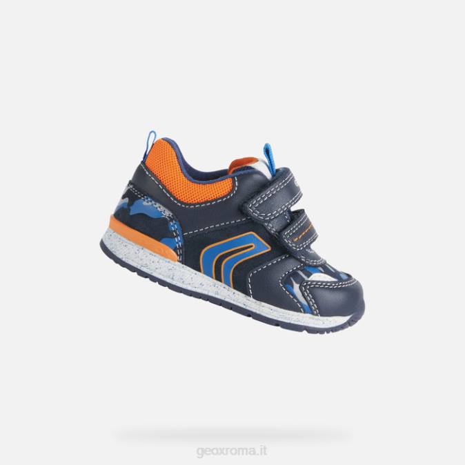 rishon bambino FX0W1586 blu navy/arancione chiaro Geox