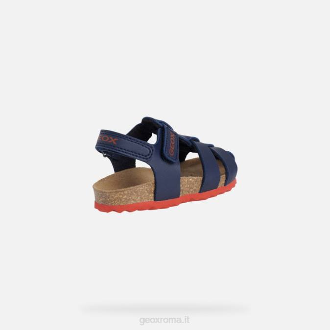 sandalo chalki bambino FX0W1532 blu marino/rosso Geox