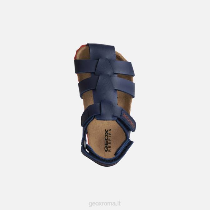 sandalo chalki bambino FX0W1532 blu marino/rosso Geox