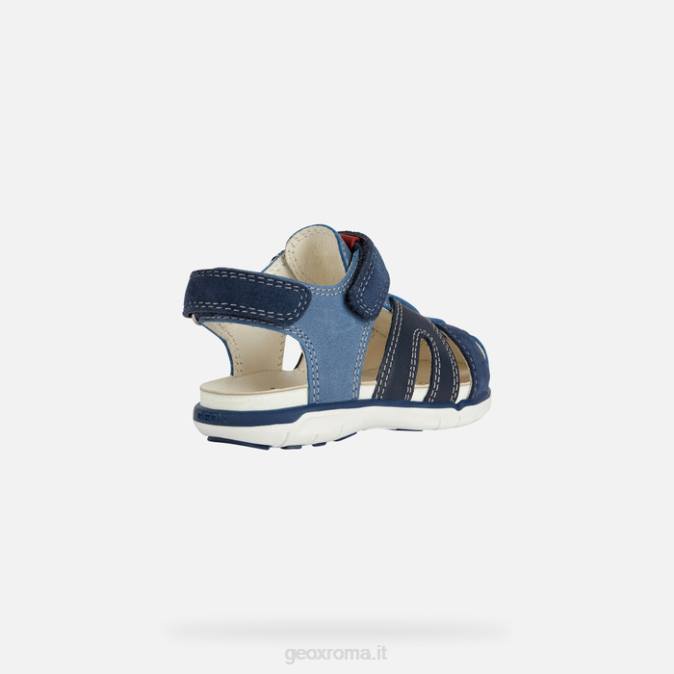 sandalo delhi bambino FX0W1535 blu rosso Geox