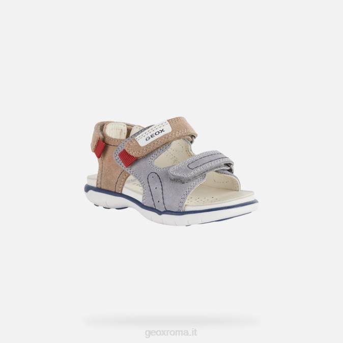sandalo delhi bambino FX0W1629 grigio/beige Geox