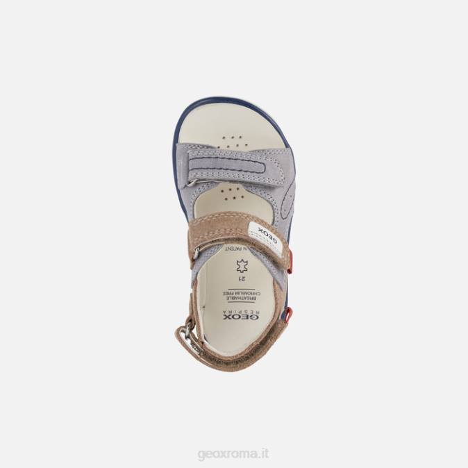 sandalo delhi bambino FX0W1629 grigio/beige Geox