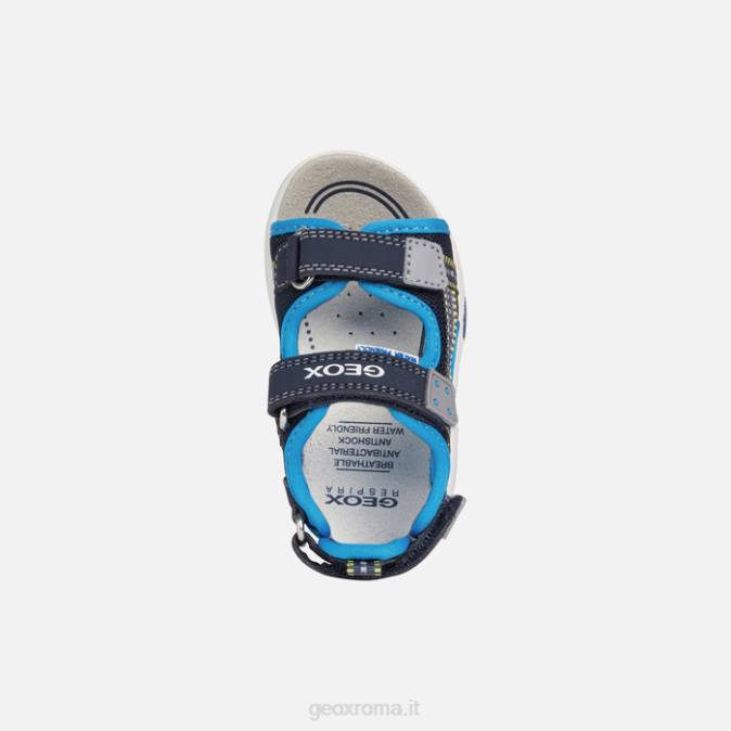 sandalo multi bambino FX0W1496 blu marino/azzurro Geox