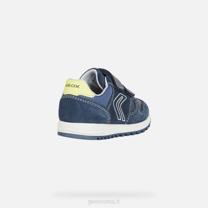 bambino alben FX0W1635 blu navy/giallo fluo Geox