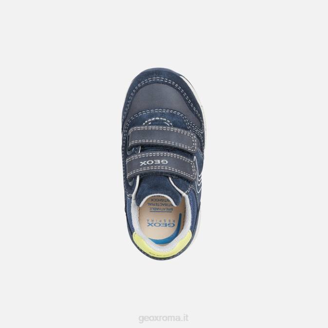 bambino alben FX0W1635 blu navy/giallo fluo Geox