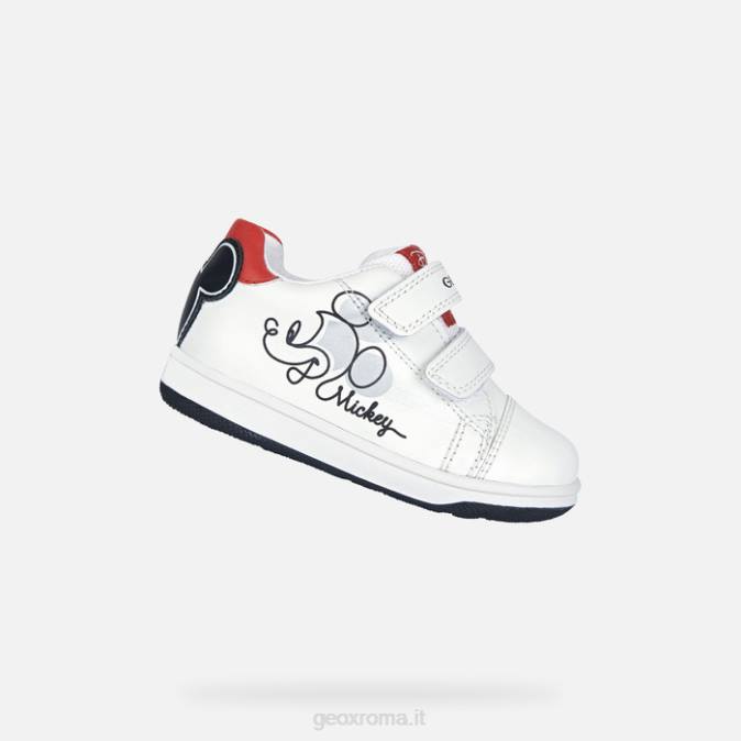 nuovo film bambino FX0W1553 bianco nero Geox