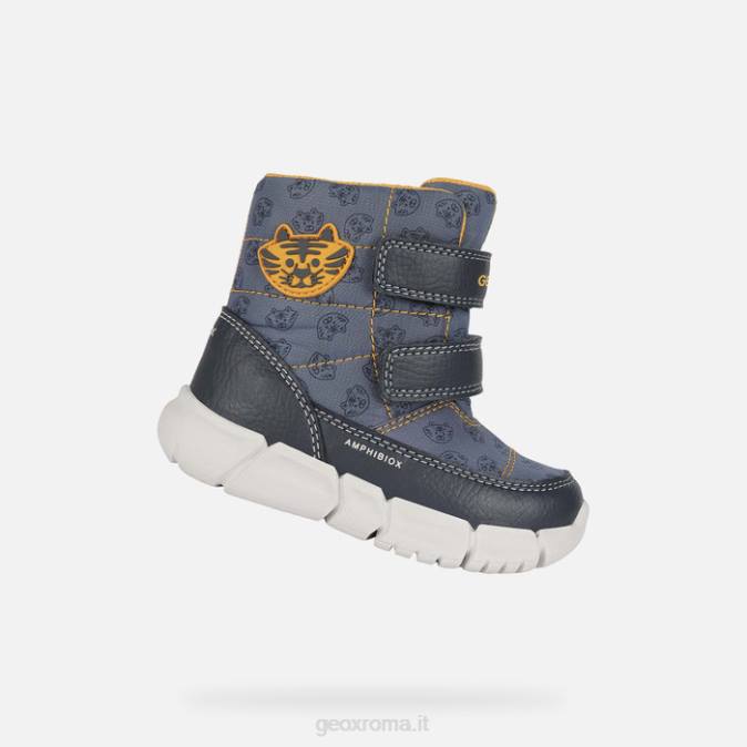 flexyper abx bambino FX0W890 avio/giallo ocra Geox