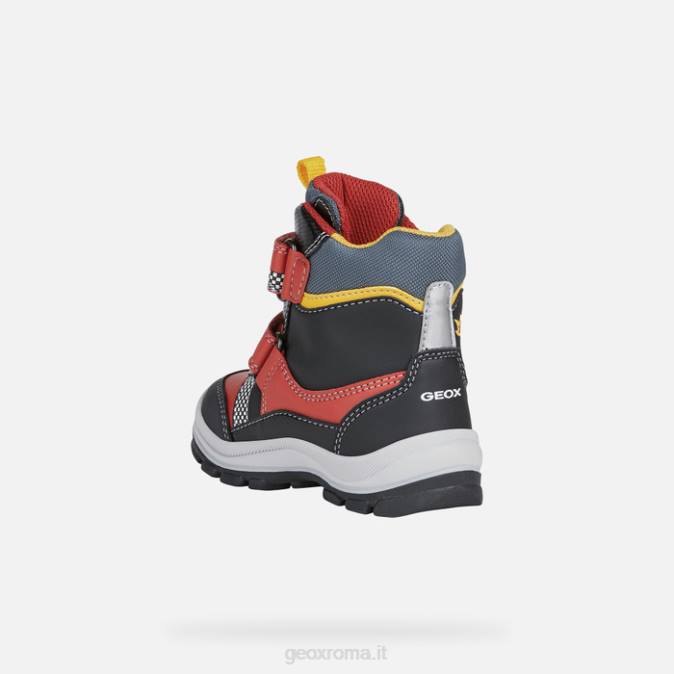 flanfil abx bambino FX0W1444 rosso nero Geox