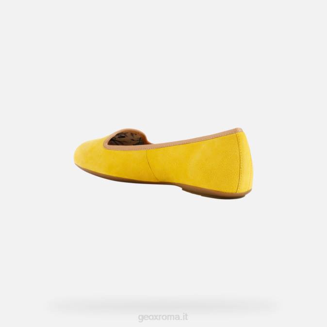 donna palmaria FX0W443 dk pelle gialla/scura Geox