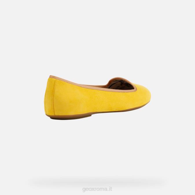 donna palmaria FX0W443 dk pelle gialla/scura Geox