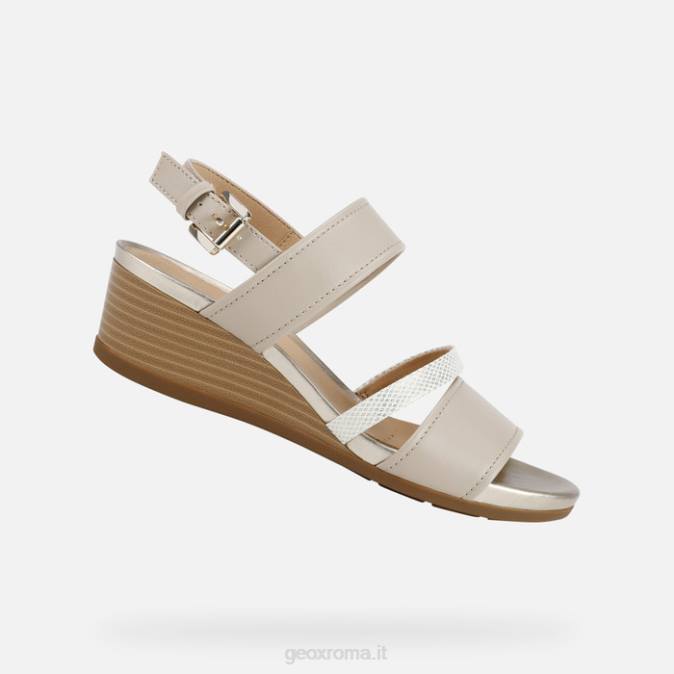 donna marykarmen FX0W542 beige/oro chiaro Geox