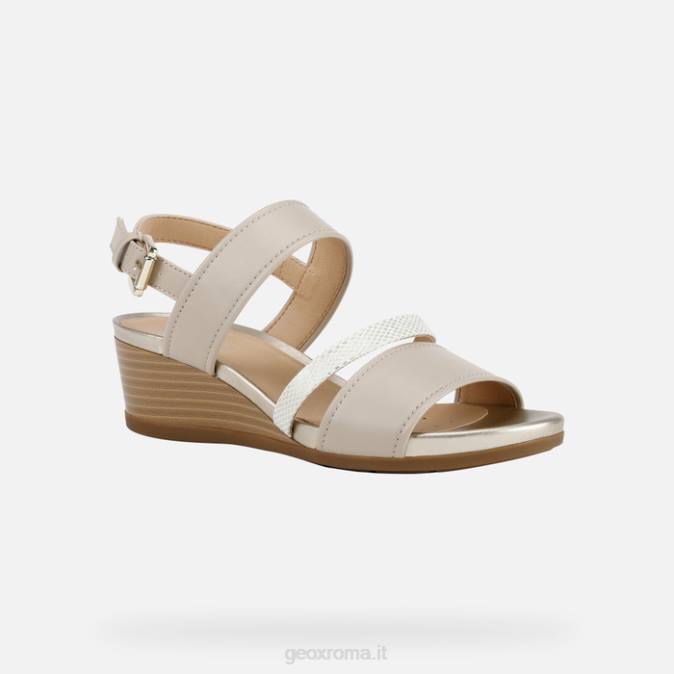 donna marykarmen FX0W542 beige/oro chiaro Geox