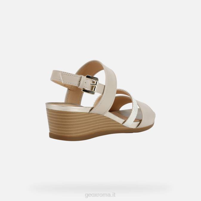 donna marykarmen FX0W542 beige/oro chiaro Geox