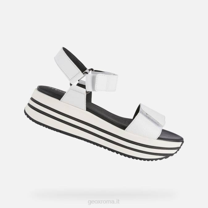 sandalo kency donna FX0W354 bianco Geox