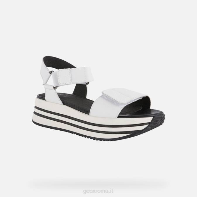 sandalo kency donna FX0W354 bianco Geox