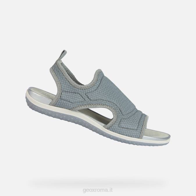 sandalo vega donna FX0W235 grigio chiaro Geox