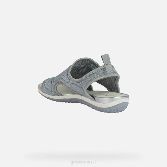 sandalo vega donna FX0W235 grigio chiaro Geox