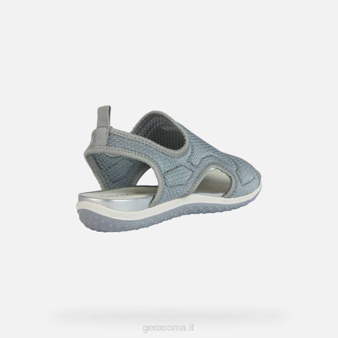sandalo vega donna FX0W235 grigio chiaro Geox