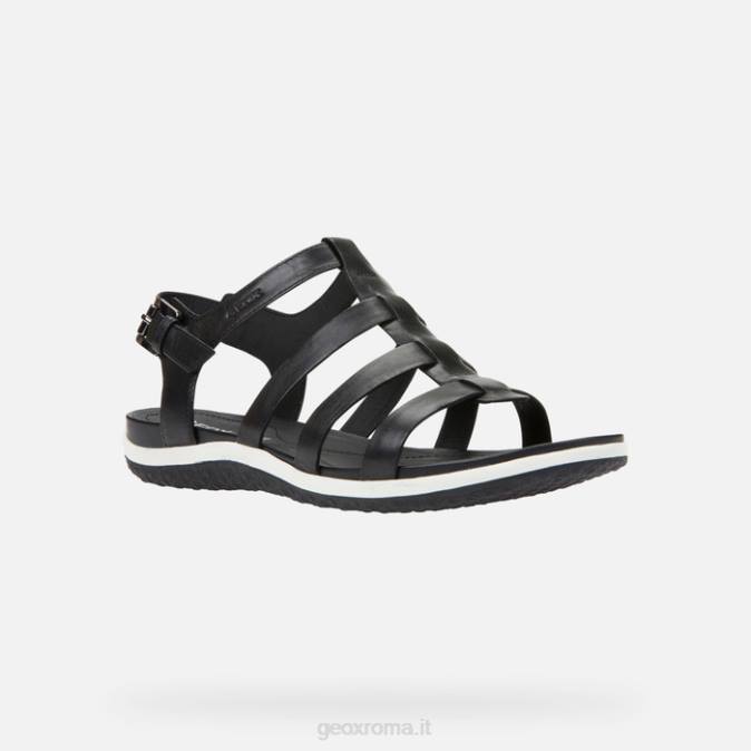 sandalo vega donna FX0W51 nero Geox