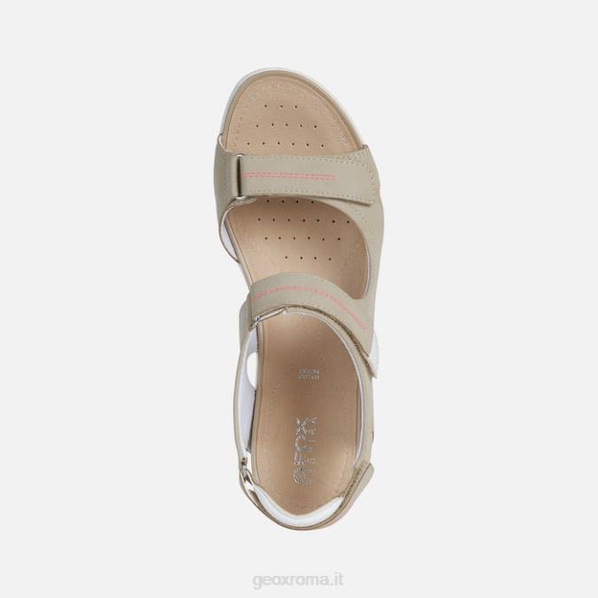 sandalo vega donna FX0W56 tortora Geox