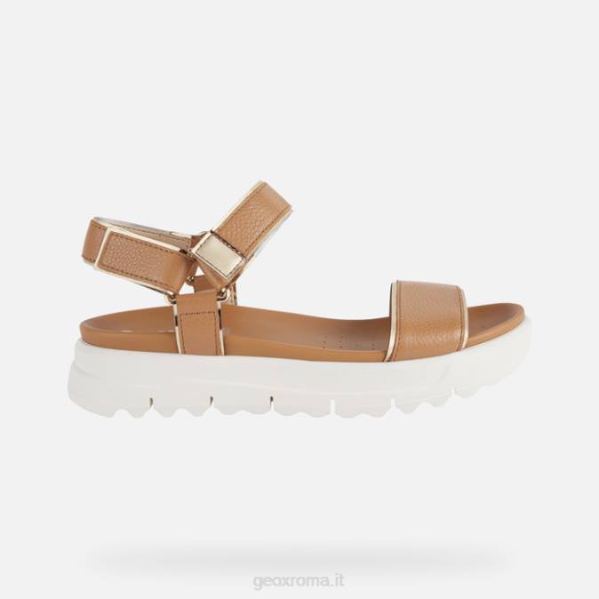 xe 2.1s donna FX0W141 cammello/oro chiaro Geox