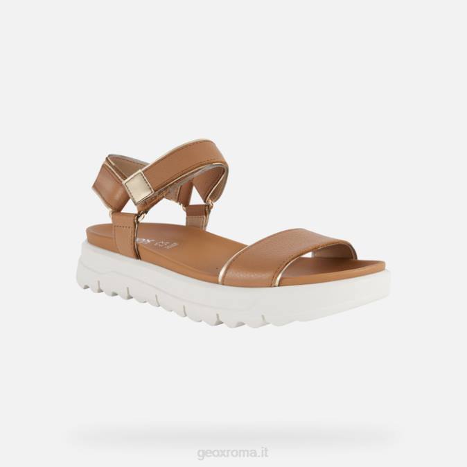 xe 2.1s donna FX0W141 cammello/oro chiaro Geox