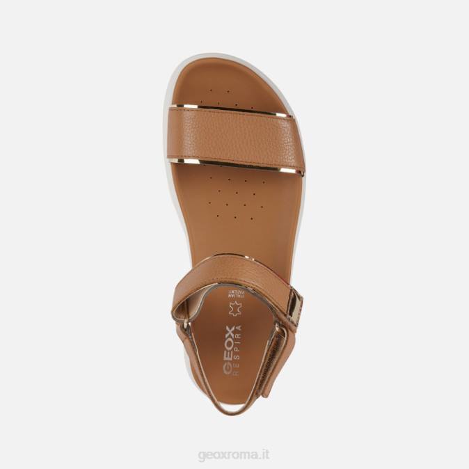 xe 2.1s donna FX0W141 cammello/oro chiaro Geox