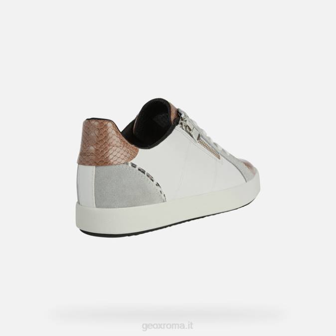 donna blomiee FX0W451 bianco/grigio chiaro Geox