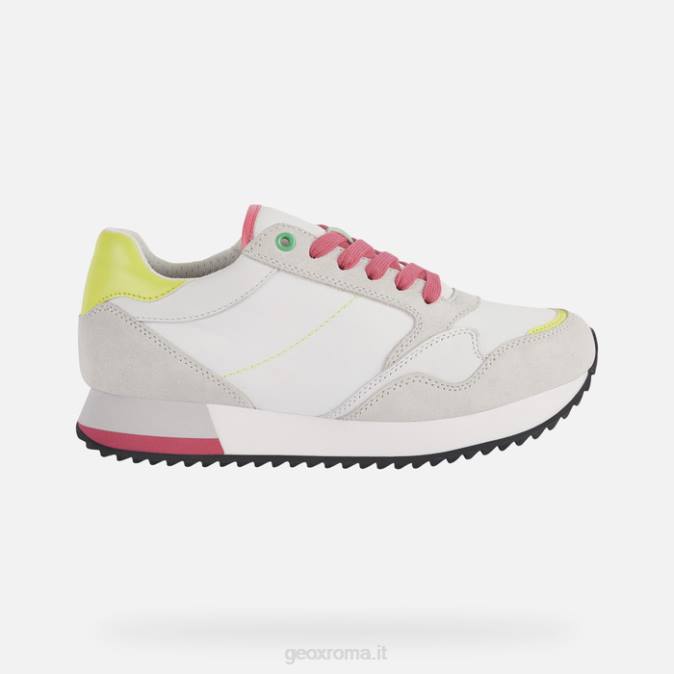 donna doralea FX0W249 bianco/fucsia fluo Geox