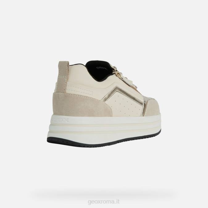 donna kency FX0W447 tortora chiaro/crema Geox
