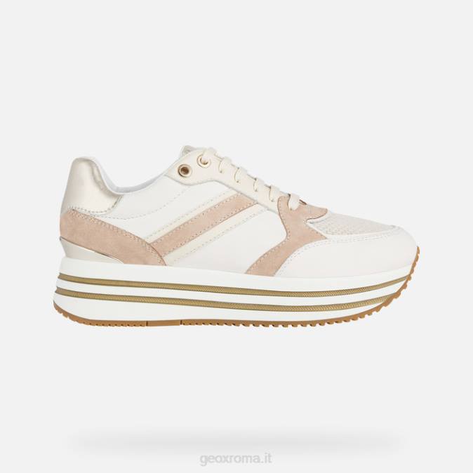 donna kency FX0W575 pelle bianca/scura Geox