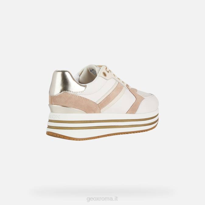 donna kency FX0W575 pelle bianca/scura Geox