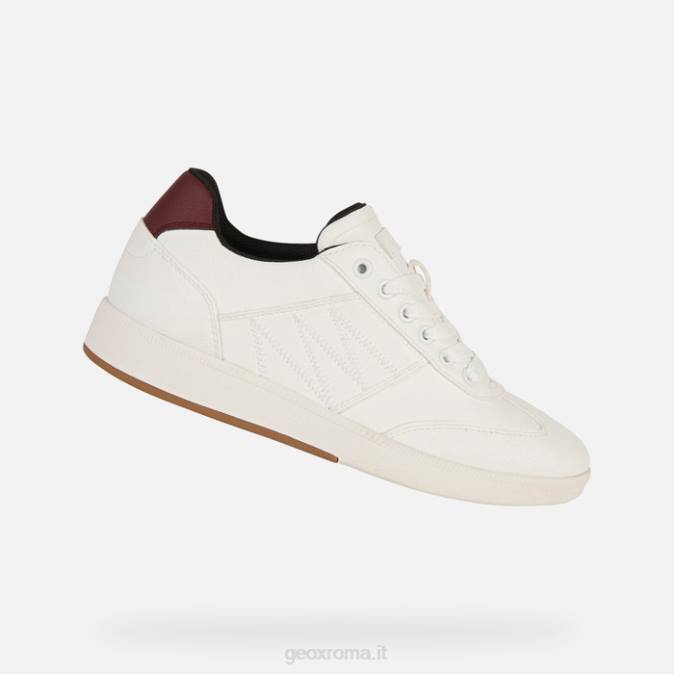 donna meleda FX0W253 bianco/bordeaux scuro Geox