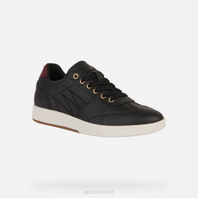 donna meleda FX0W254 nero/bordeaux scuro Geox