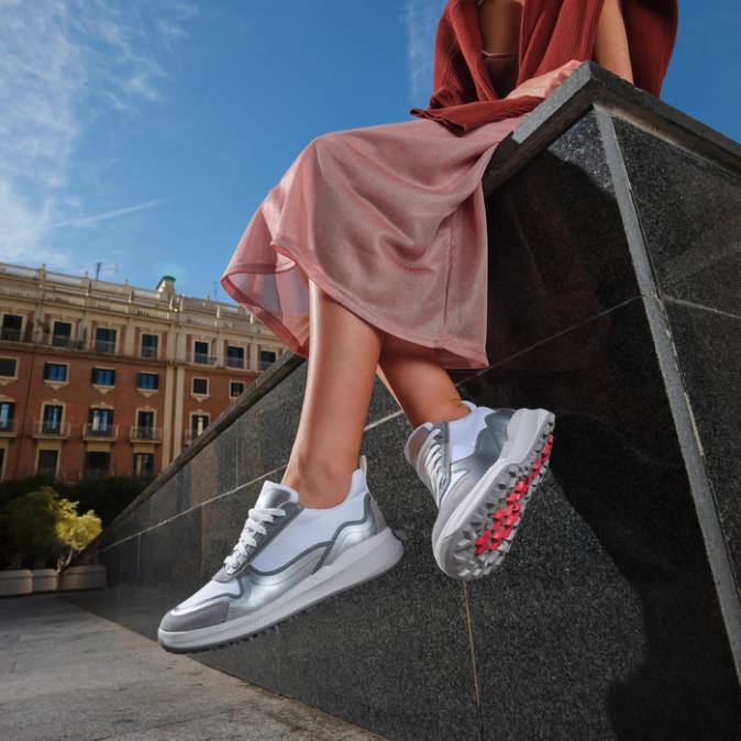 pg1x donna FX0W1700 grigio chiaro/bianco Geox