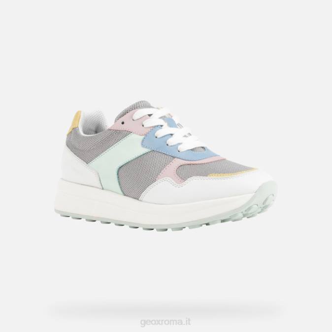runntix donna FX0W348 grigio chiaro/bianco Geox