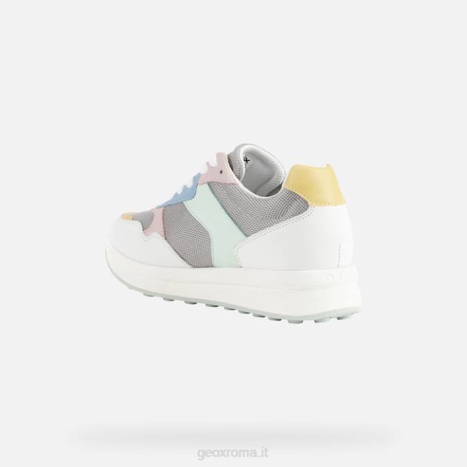 runntix donna FX0W348 grigio chiaro/bianco Geox