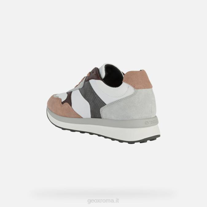 runntix donna FX0W378 bianco/rosa scuro Geox