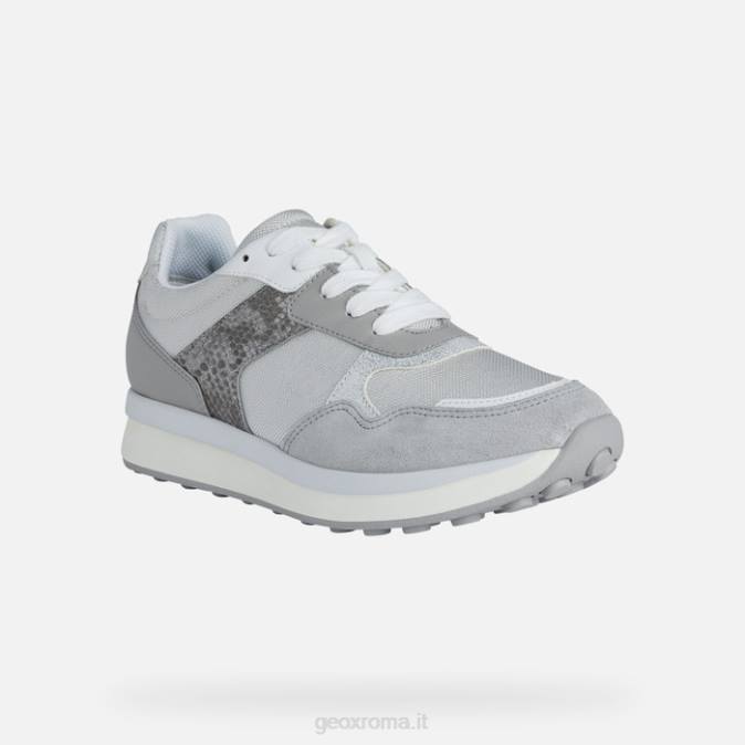 runntix donna FX0W381 argento/grigio chiaro Geox