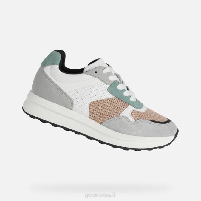 runntix donna FX0W567 dk pelle/lt grigio Geox